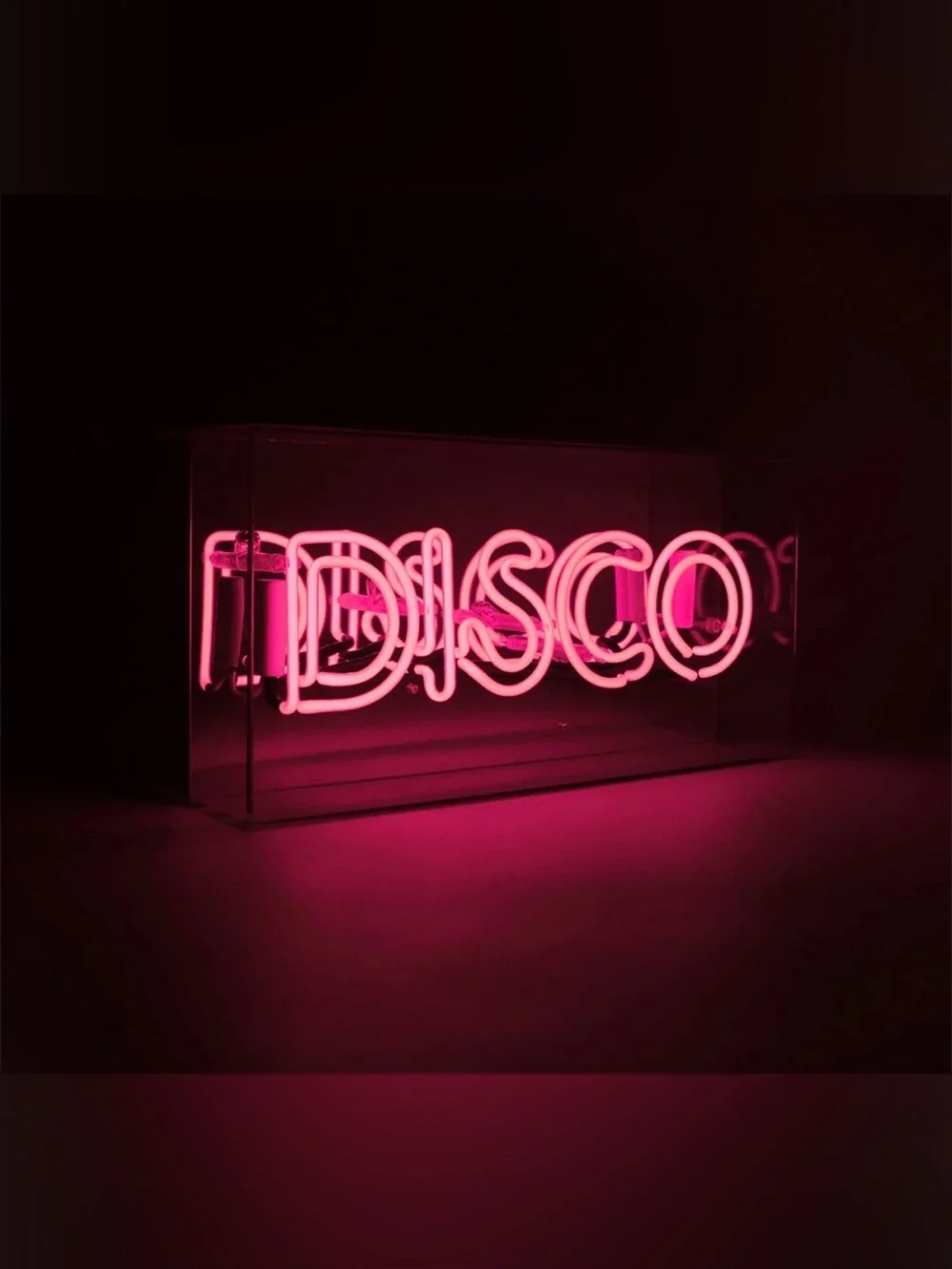 Locomocean Disco Glass Neon Box — Pink Neon ✨